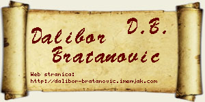 Dalibor Bratanović vizit kartica